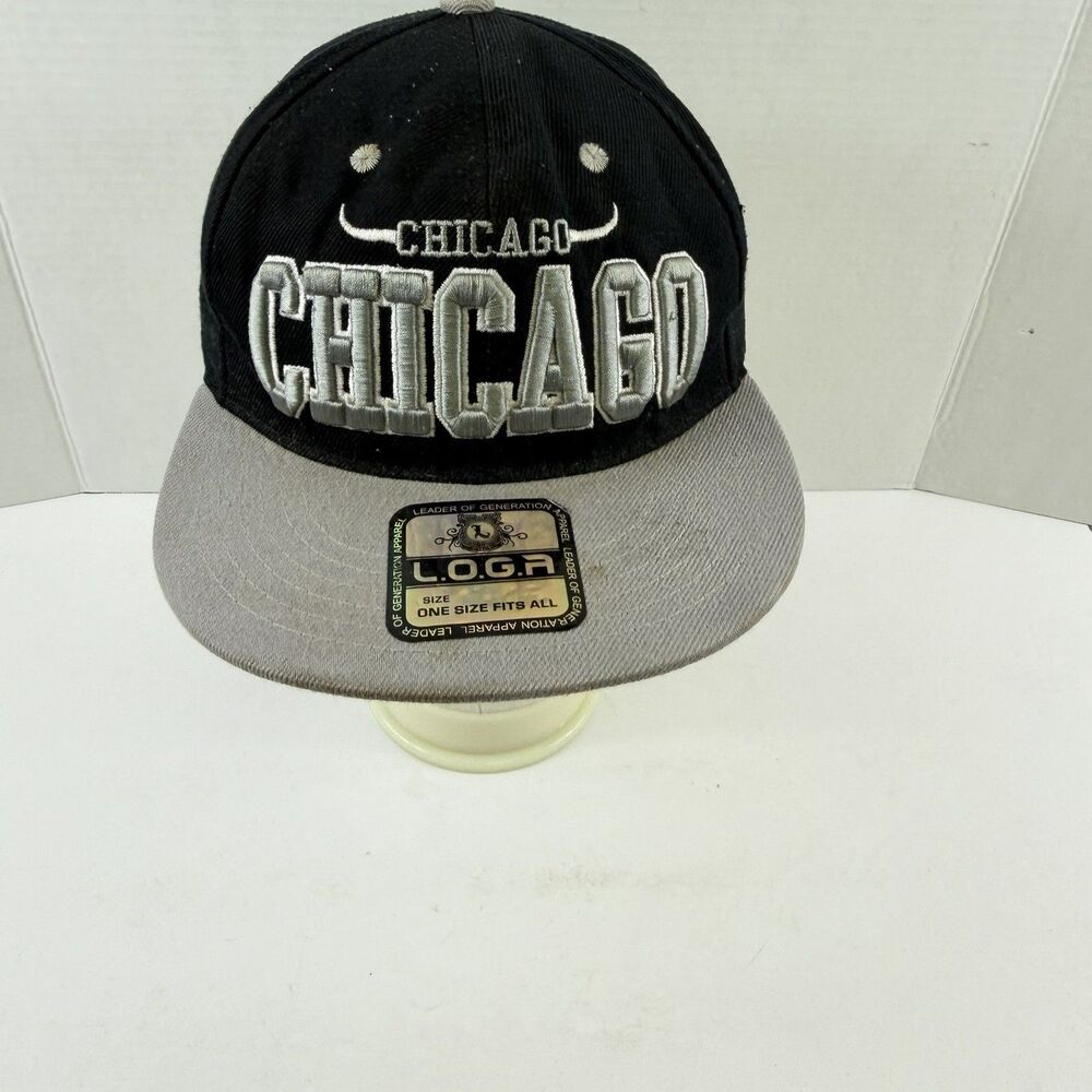 CHICAGO BULLS Hat Leader of Generation LOGO Black/Gray Snapback NBA